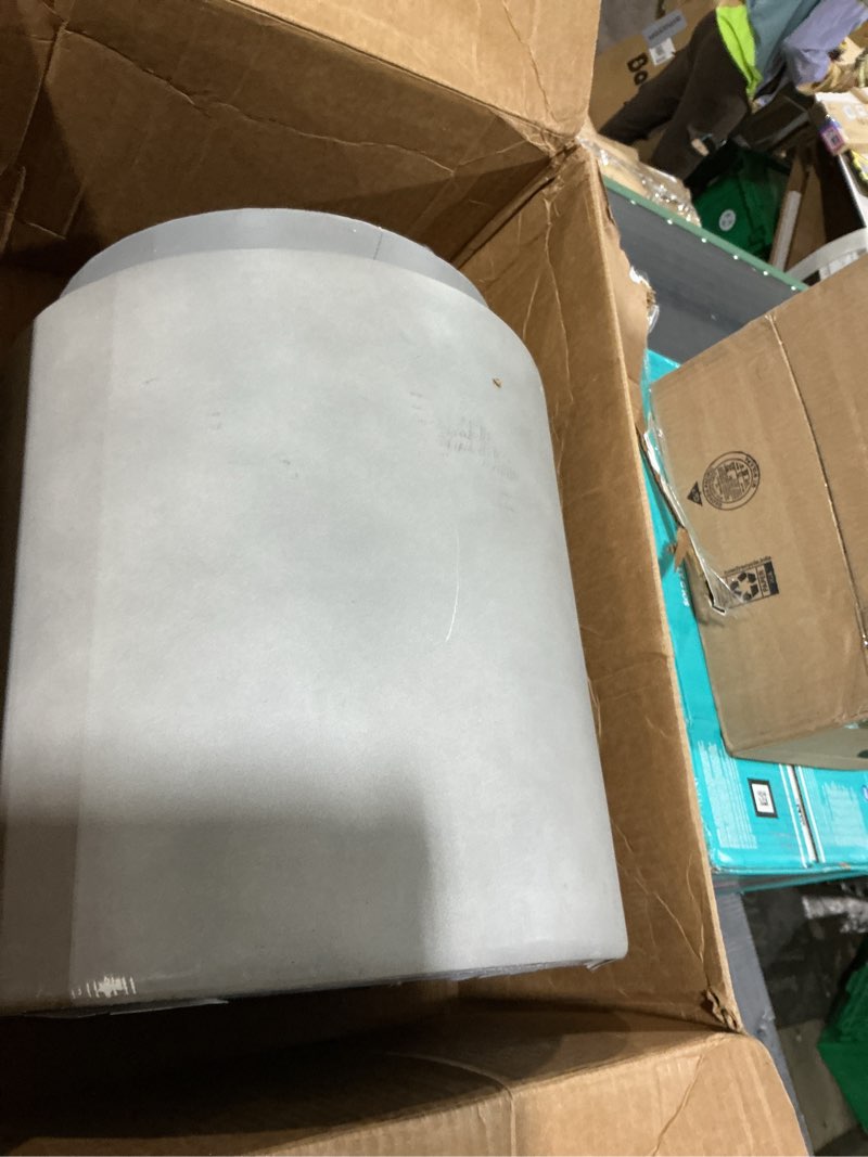 Condition photo showing Good Condition for homcom outdoor side table, round small end table with concrete finish for indoor, patio, backyard, pool, porch, garden, lawn, light gray light grey