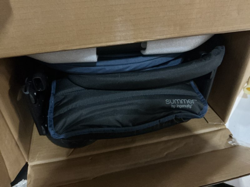 Condition photo showing Good Condition for Ingenuity Ingenuity 3Dquickclose CS+ Compact Fold Stroller – Lightweight Stroller with Oversized Canopy, Extra-Large Storage and Compact Fold, Deep Ocean