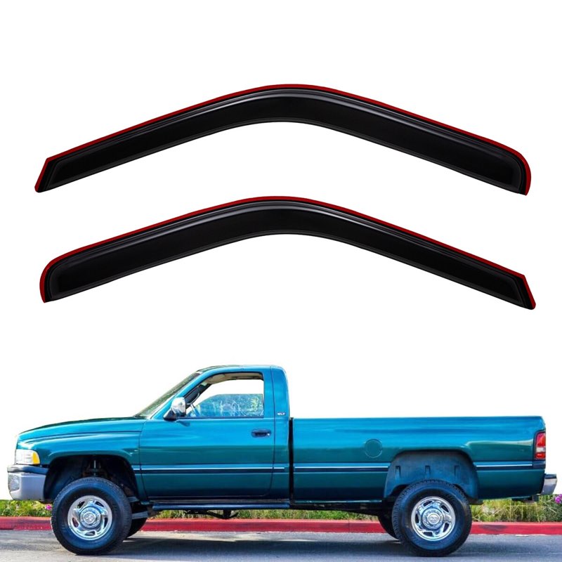 kpy rain guards fit for 1994-2001 dodge ram 1500, out-channel window visors vent wind deflectors 2pc