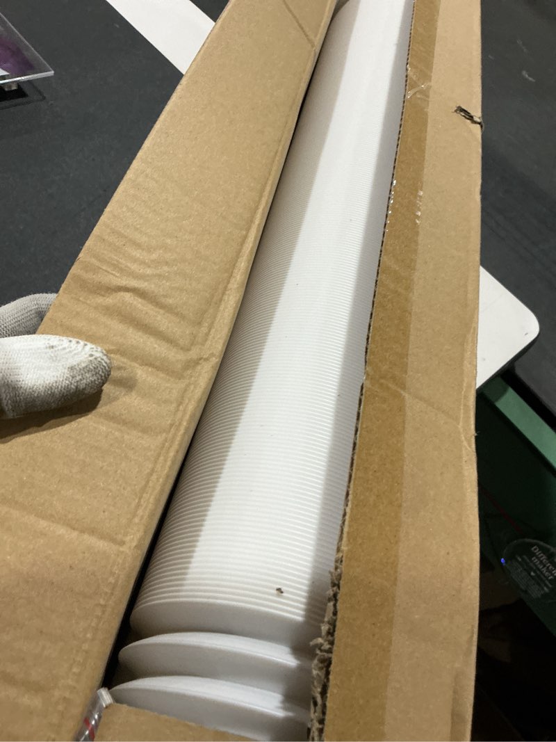 Condition photo showing Good Condition for extendable 2.8 ft to 11.5 ft (34"-138") flexible downspout extensions – 2 pack white pe rain gutter drain extenders, fits most residential downspouts