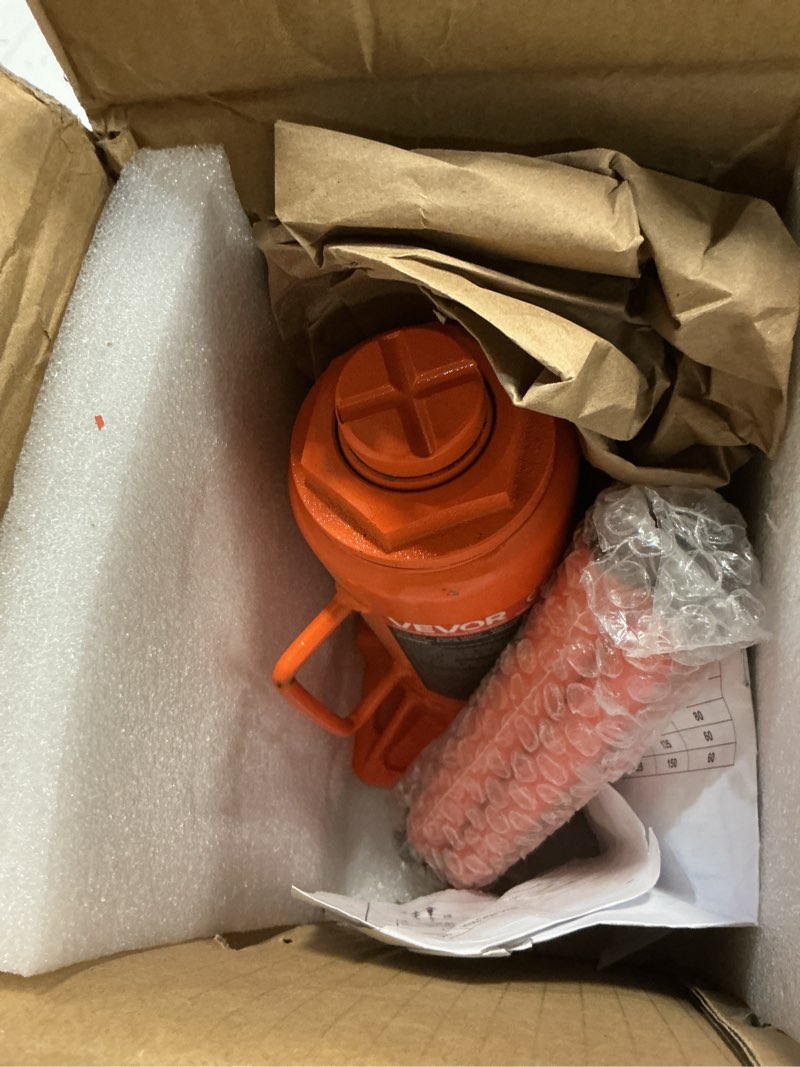 Condition photo showing Good Condition for vevor hydraulic bottle jack, 12 ton/24000 lbs all welded car hydraulic jack, features 7.5-14 in lifting range & 3-section long handle, for pickup truck, truck, rv, auto repair industrial engineering 12t