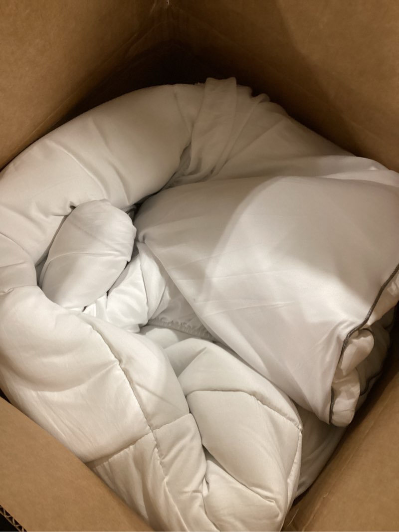 Condition photo showing As Is for Mattress Topper King,Extra Thick Mattress Pad Cover for Back Pain,Cooling Mattress Protector with 8-21 Inch Deep Pocket,Overfilled Down Alternative Filling White King