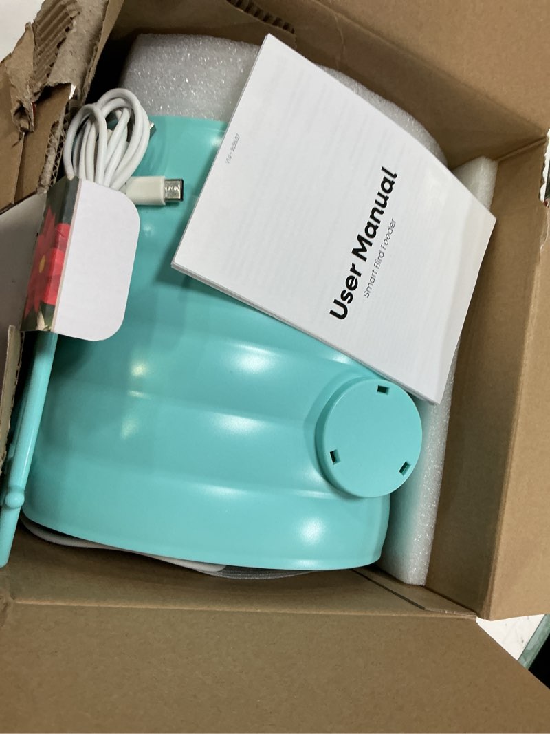 Condition photo showing Good Condition for Smart Bird Feeder with Camera, AI Identify Birds Species Solar Powered, 2K HD Video Bird House with Camera, Instant Arrival Alerts, Waterproof Squirrel Proof, Gift for BirdLovers, 2.4GHz WiFi, Blue