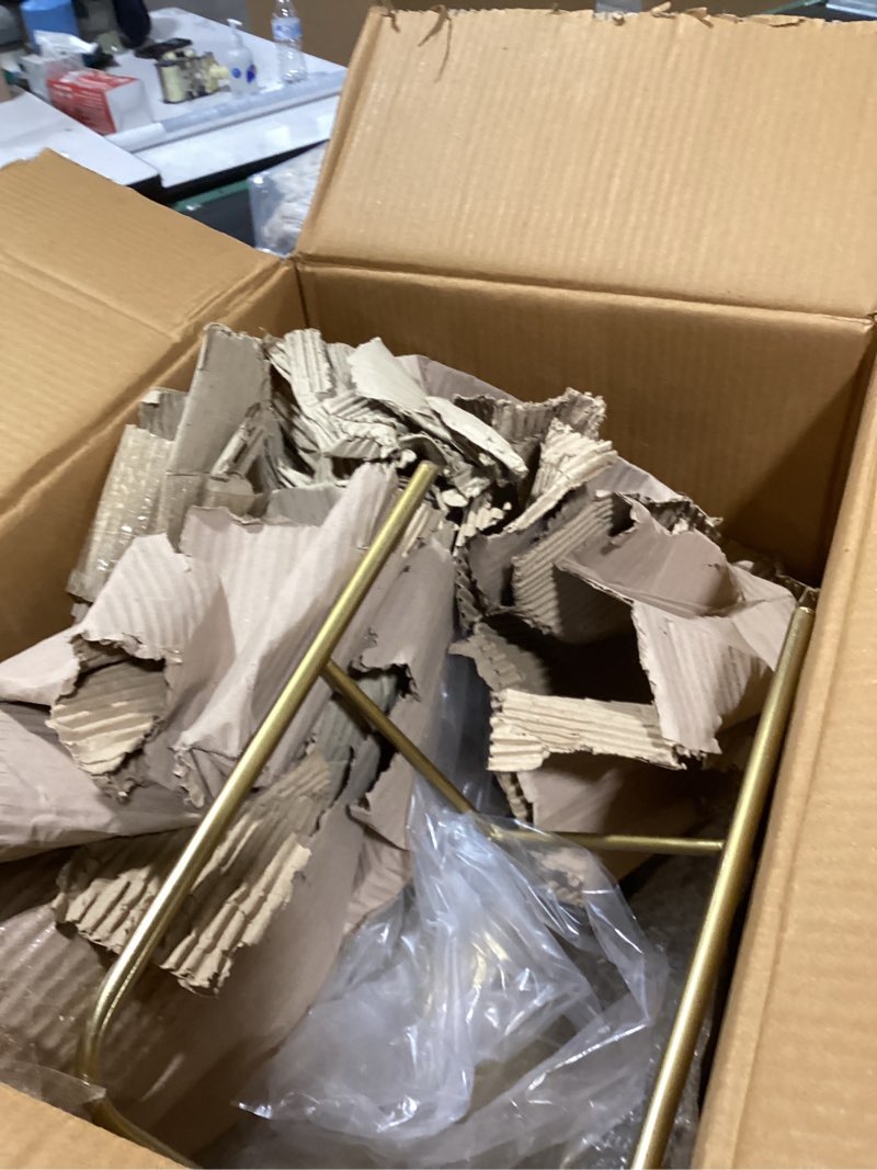 Condition photo showing New/Like New for CosmoLiving by Cosmopolitan Metal Indoor Outdoor Planter Dome Large Planter Pot with Removable Stand, Set of 2 Planters 19", 22"H, Gold Gold Set of 2 Planters 19", 22"H Solid