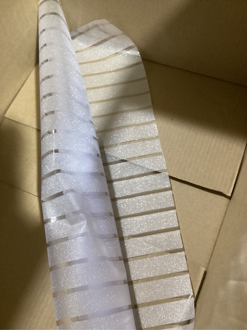 Condition photo showing Good Condition for VIseeko Window Privacy Film, Blinds Style Frosted Vinyl for Glass Windows Decorative Static Cling Anti Uv Film for Home,Glass Door,Bathroom,Office 23.6x157.5in Frosted Stripe 23.6 x 157.5 Inch