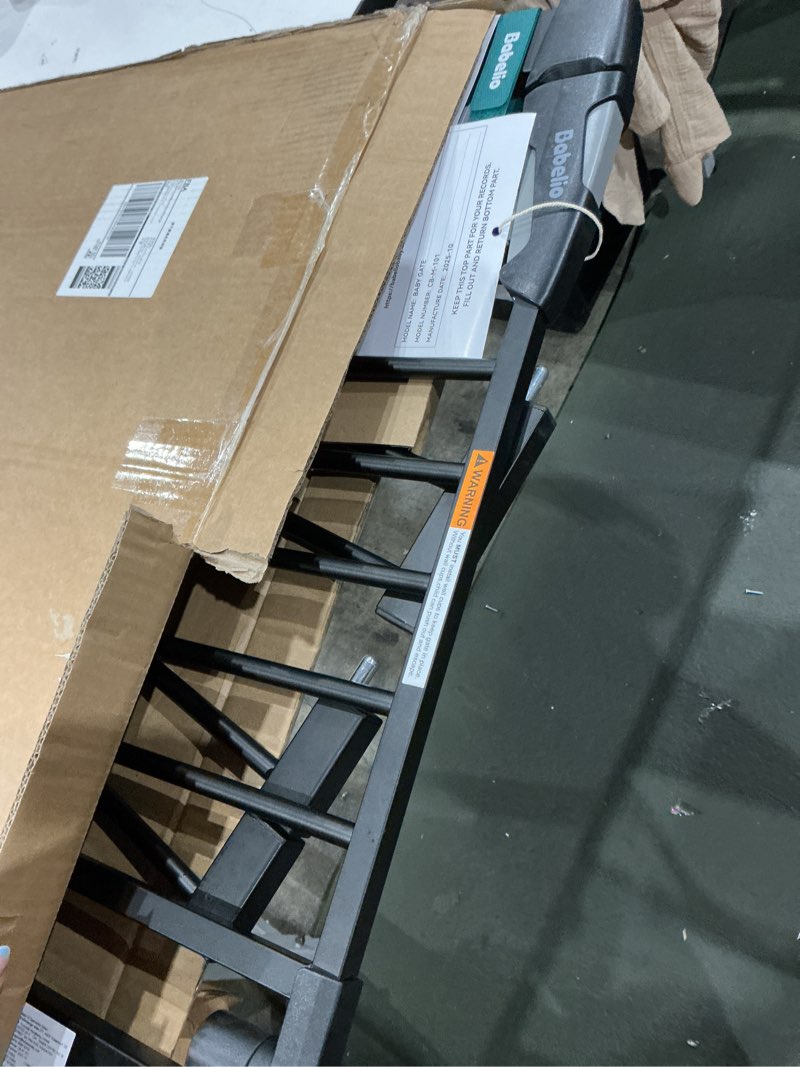 Condition photo showing Good Condition for babelio baby gate for doorways and stairs, pressguard p7 auto close dog gate, 36" tall easy install pressure mounted, fits for 29-43" doorway, safety gate door for child and pet, black black 36"tall 29"-43" wide