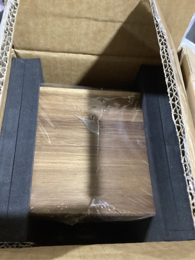 Condition photo showing Good Condition for hezhen magnetic rotating knife holder without knives, acacia wood, 360° knife block for kitchen counter, space-saving and larger capacity knife storage, strong enhanced magnets strip