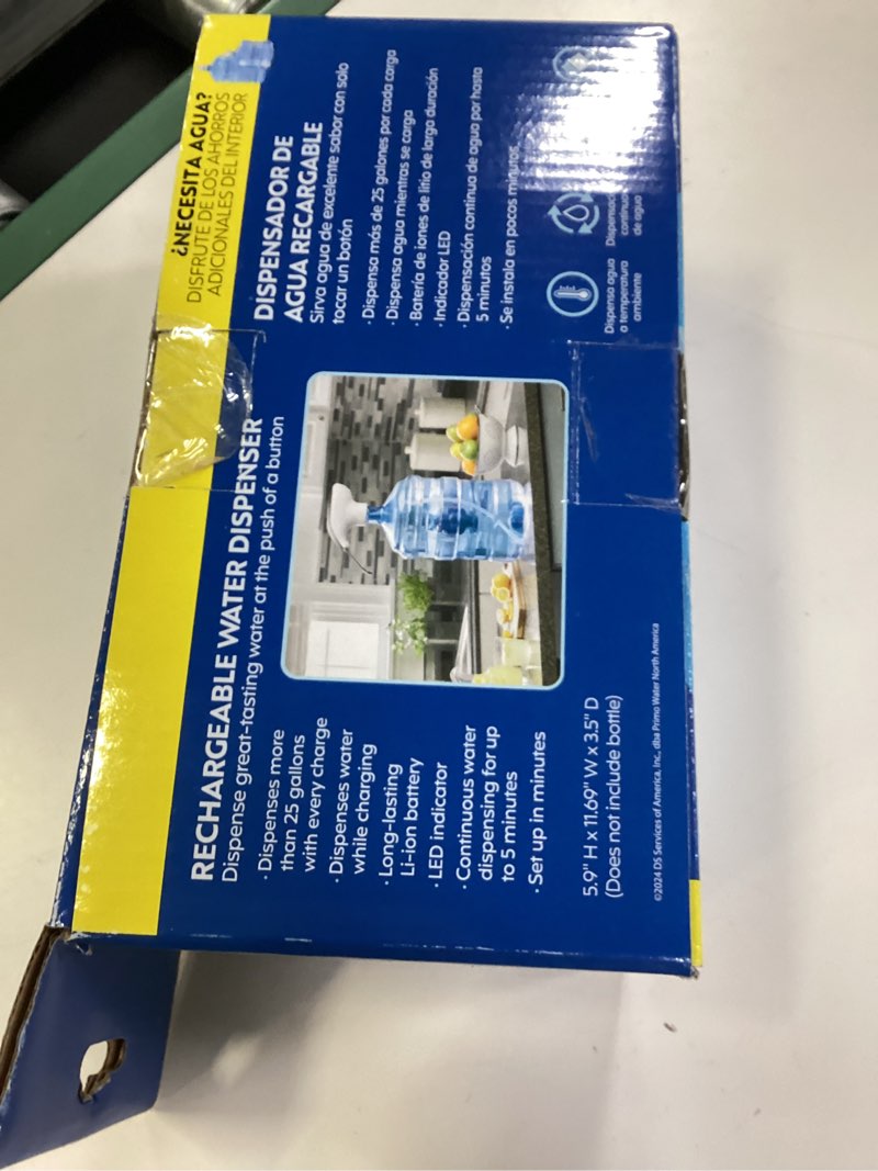 Condition photo showing New/Like New for primo bpa free portable electronic water pump, white