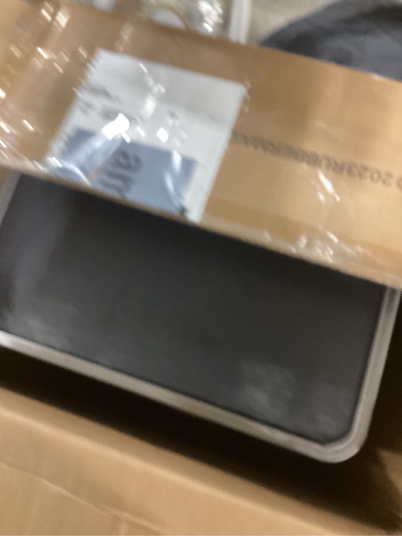 rubbermaid elite stainless steel step-on trash can, 12 gallon, charcoal, wastebasket for home/kitche