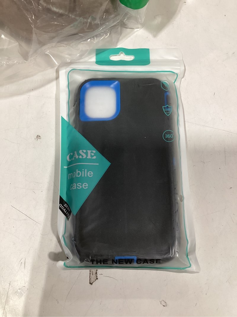 Condition photo showing Good Condition for for iPhone 11 Case with 2 Screen Protector, Drop Protection Full Body Heavy Duty Rugged Military Grade Cover, Shockproof/Drop Proof Durable Phone Case iPhone 11 6.1" [Black+Blue] iPhone 11 Case 11-Black Blue