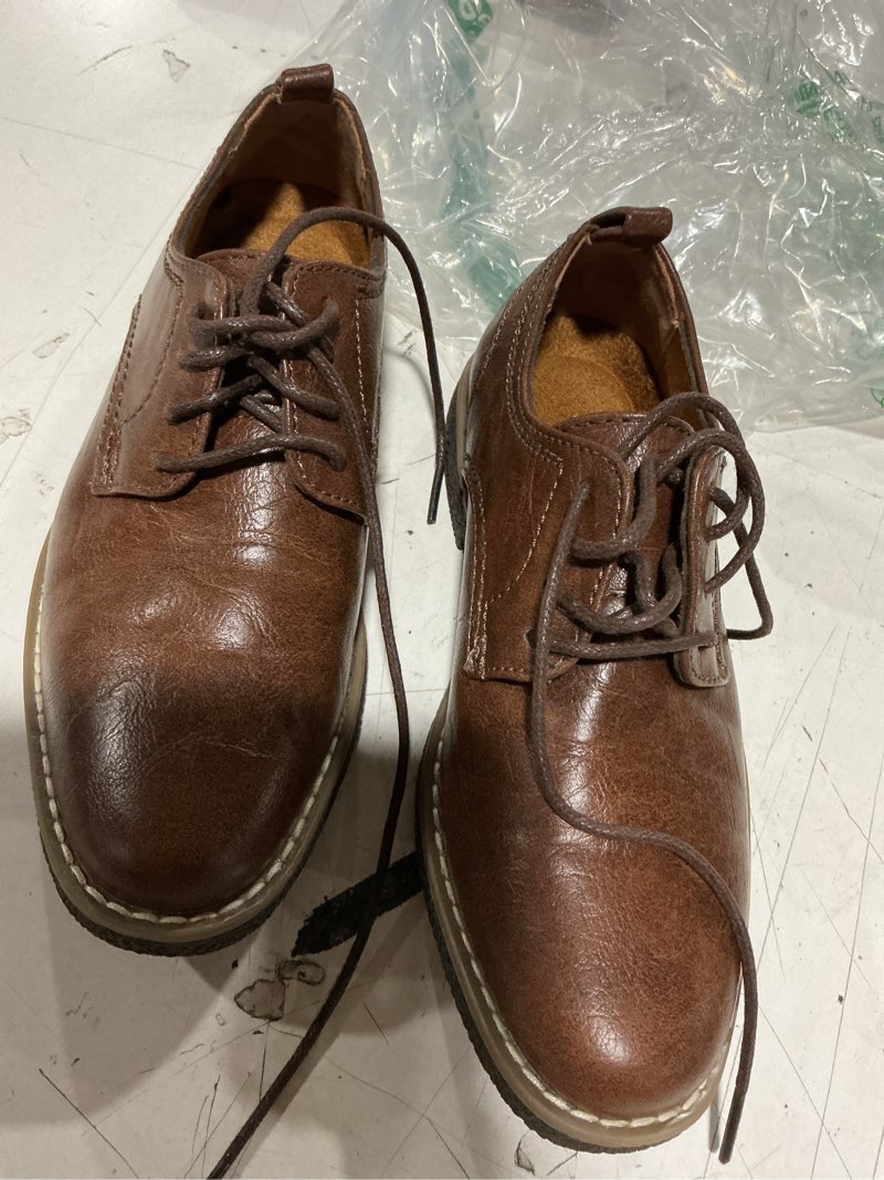 Condition photo showing Good Condition for deer stags boys' lace-up dress comfort oxford formal kids’ shoes 13 little kid brown - zander