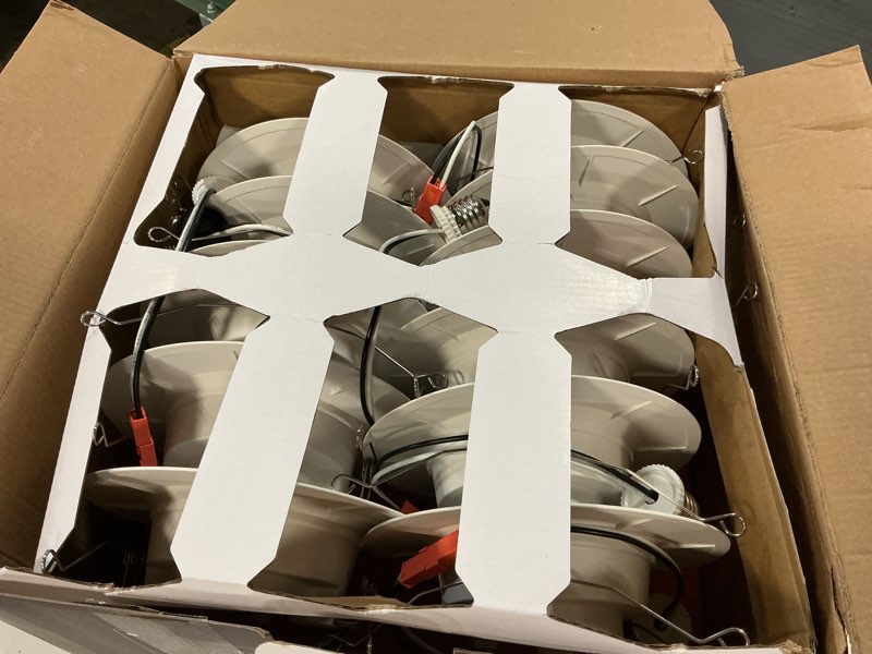 Condition photo showing Good Condition for Smart Recessed Lighting 6 Inch, RGBCW Color Changing Smart Can Light Bluetooth Connect, Flicker Free, 13W 1300LM, Dimmable Retrofit Downlight Works with Alexa Voice & App Control, 12 Pack RGB + 2700k to 6000k-12pack 5 / 6 Inch