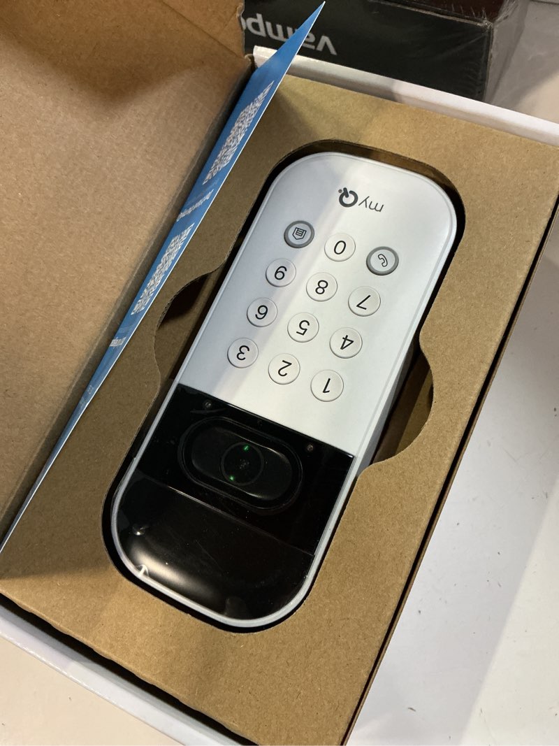 Condition photo showing New/Like New for myq smart garage door video keypad with wide-angle camera,customizable pin codes,and smartphone control–take charge of your garage access works with chamberlain, liftmaster and craftsman openers,white