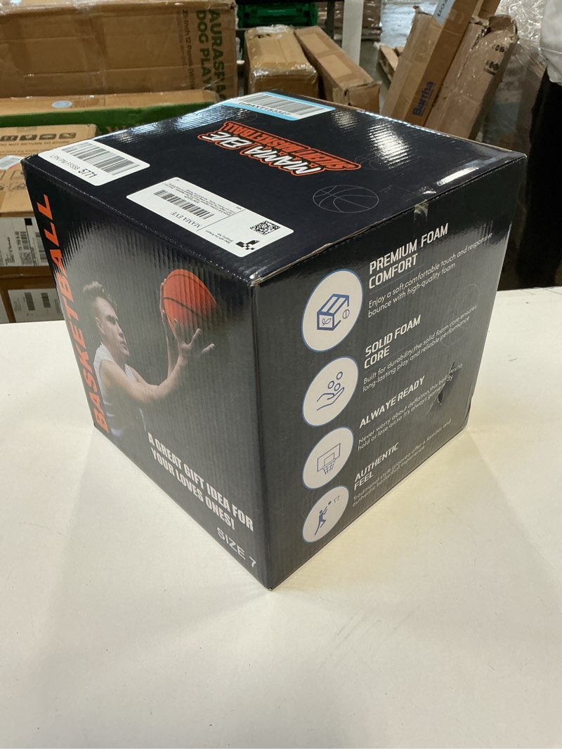 Condition photo showing New/Like New for Silent Basketball Size7, New Upgraded Weight 600g Grooved Airless Indoor Basketball, Non-derforming Package, Real Feel & Bounce Like Official Ball, Quiet Dribbling Indoor Training