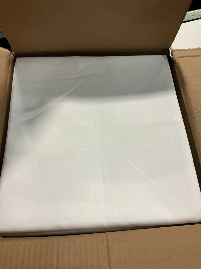 Condition photo showing Good Condition for rectangle tablecloth 60" x 84", white washable polyester table cloth, wipeable table cover for dining, wedding, birthday, party, banquet decor, 12 pack white 12