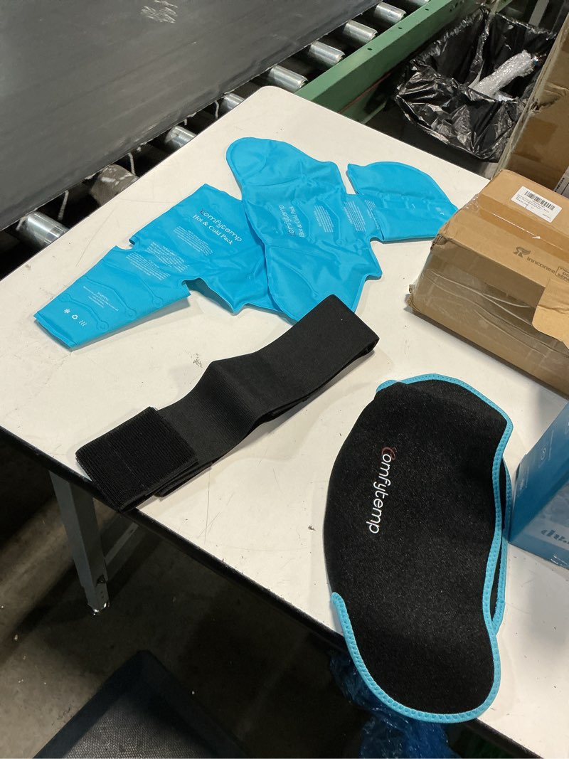 Condition photo showing Good Condition for comfytemp shoulder ice pack wrap shoulder brace compression sleeve for shoulders pain relief, 2 gel ice packs for injuries reusable, cold therapy for rotator cuff recovery, arm, s/m 2 gel packs + 1 brace