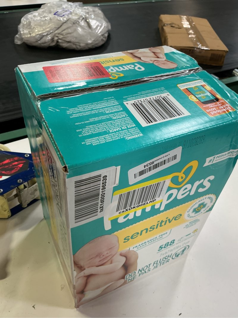 Condition photo showing New/Like New for pampers sensitive baby wipes - 588ct