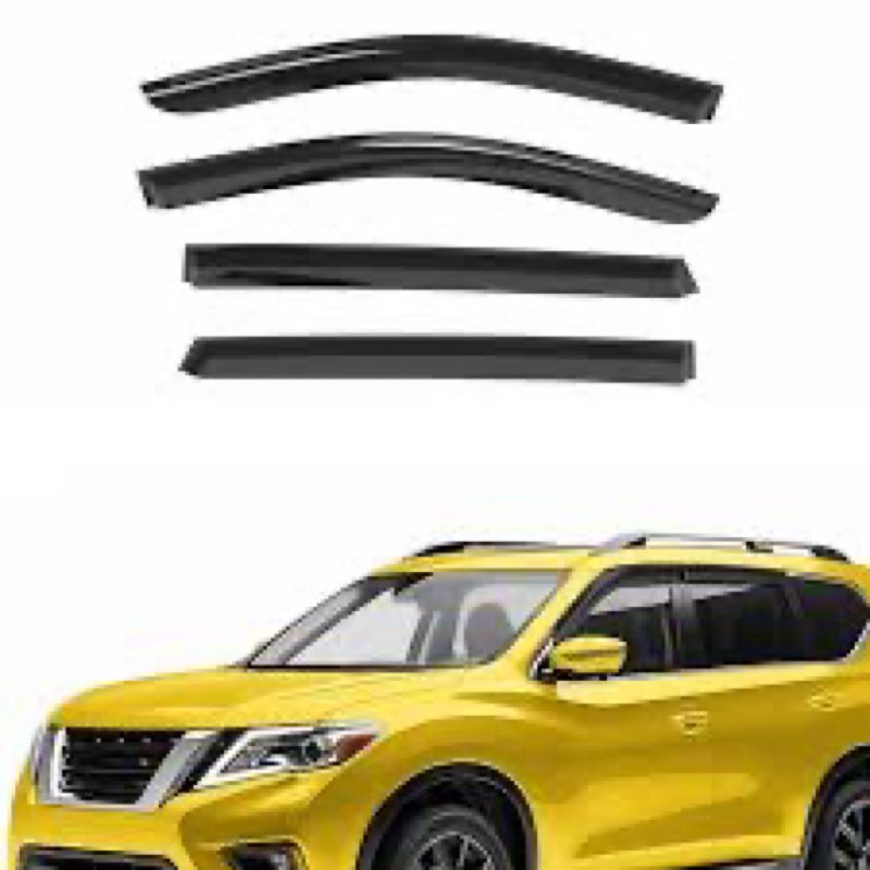 IG Window Visor for Nissan Pathfinder 2013-2021, Rain Guard Tape-On Extra Durable Sun Wind Side Vent
