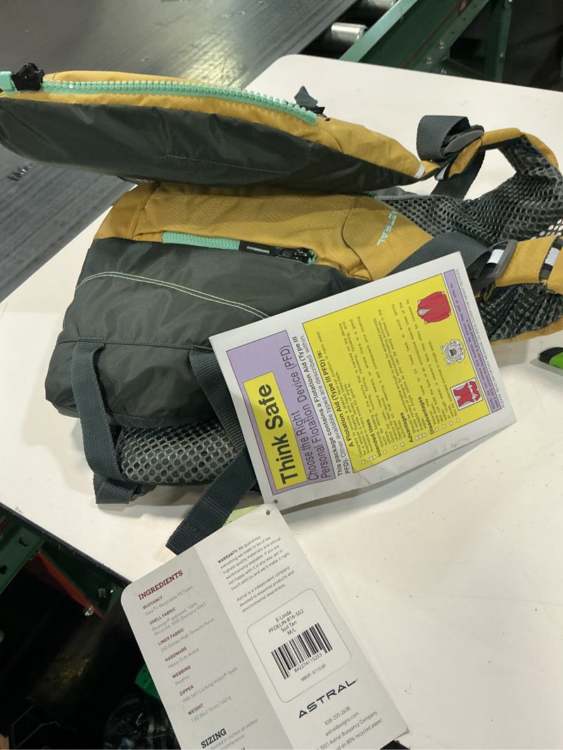 Condition photo showing Good Condition for astral e-linda lifejacket (pfd) size m/l
