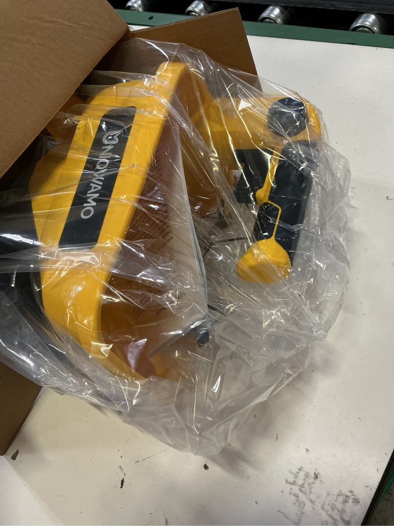 Condition photo showing New/Like New for handheld power spreader compatible for dewalt 20v/60v li-ion battery, available year-round, grass seeds, rock salt (battery not included) yellow