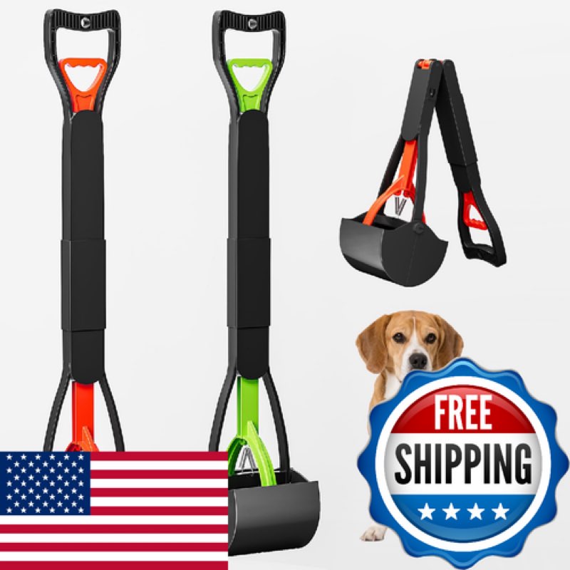 Sunbaba 2 Pack 32 Inch Foldable Dog Pooper Scooper,Dog Poop Pick Up Tool for Large&Small Dogs,Sturdy & Light Weight,Easy to Carry and Clean