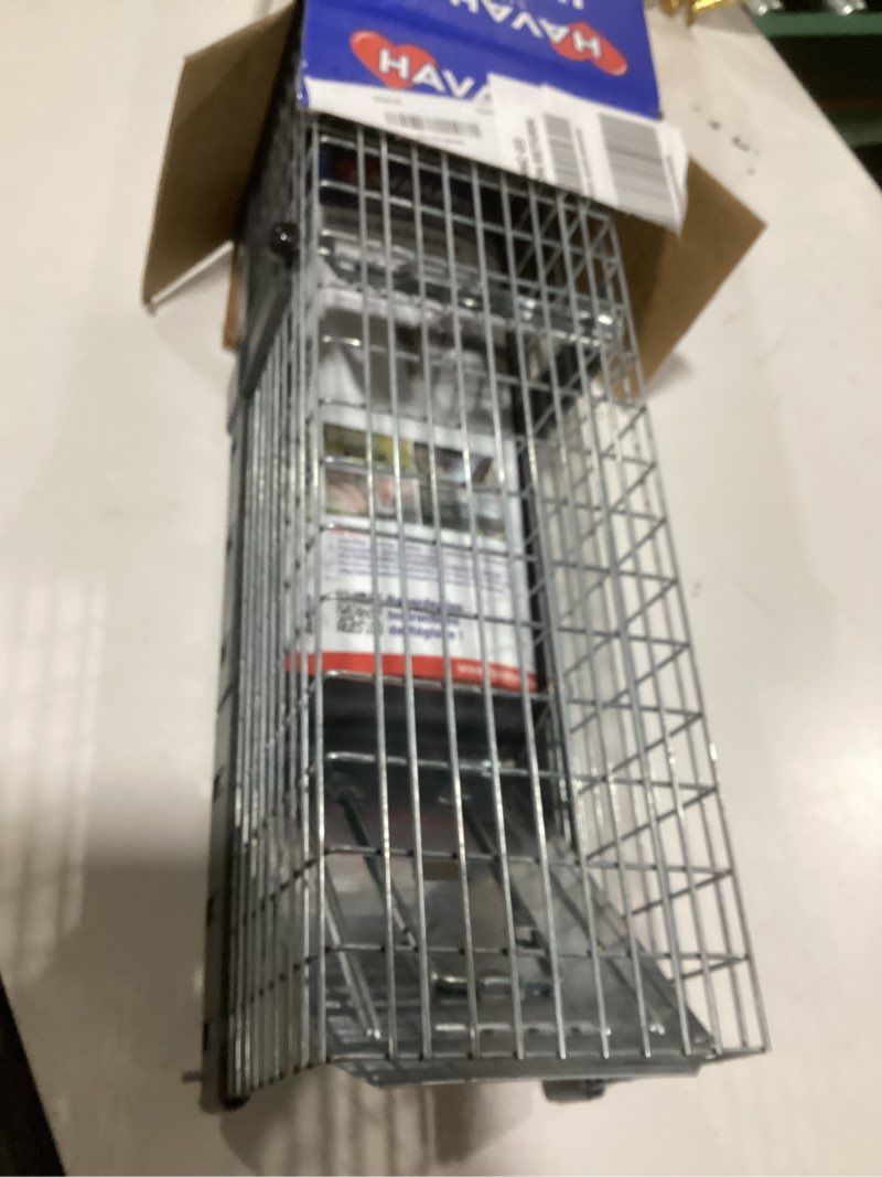 Condition photo showing Good Condition for Havahart 1026 Small 1-Door Humane Live Catch and Release Animal Trap for Squirrels, Weasels, Chipmunks, and Small Animals,White