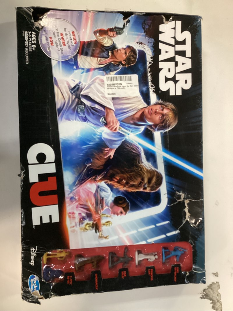 Condition photo showing As Is for Hasbro Gaming Clue Game: Star Wars Edition, 96 months to 1188 months