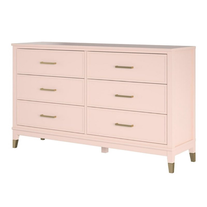 6 drawer dresser pink 