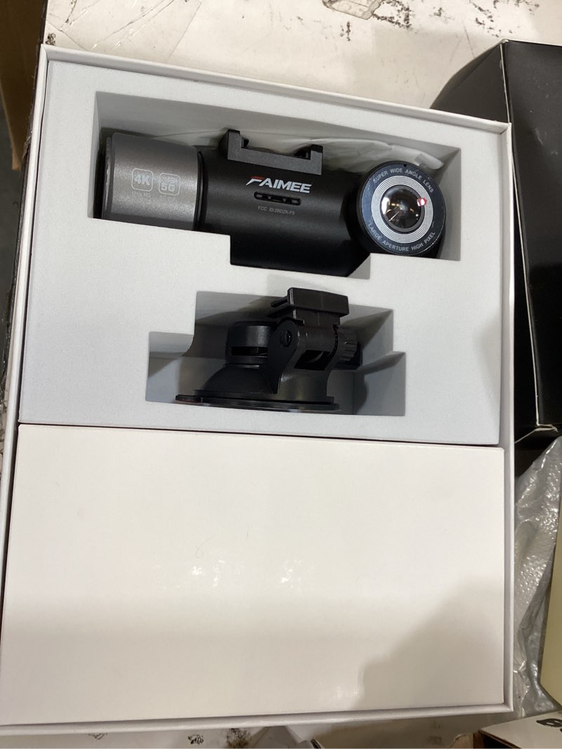 Condition photo showing Good Condition for 4k+2k+2k 3 channel dash cam front and rear, 128gb card included, dash camera for cars 5.8g/2.4g dual wifi, built-in gps, night vision, wdr, 170°wide angle, g-sensor emergency lock, 24h parking monitor f9