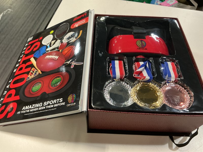 Condition photo showing Good Condition for abacus brands virtual reality espn gift box - illustrated interactive vr book and stem learning acti