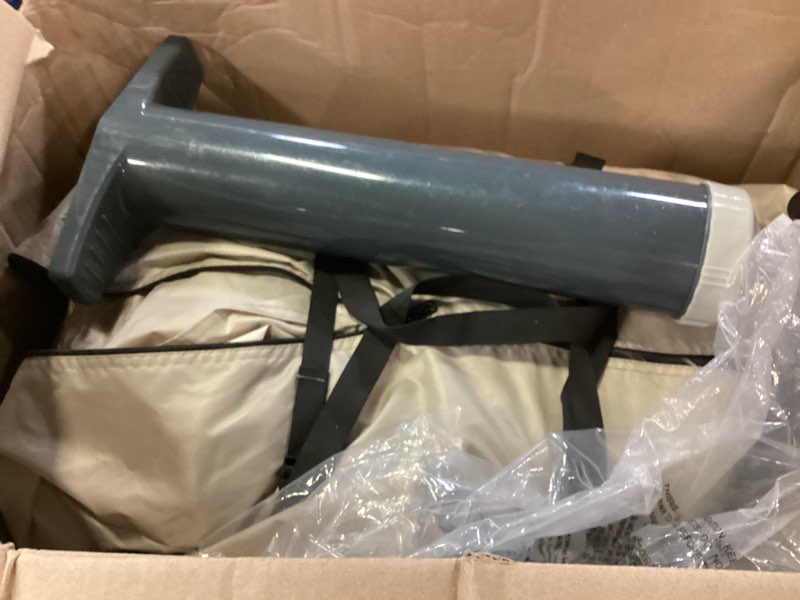Condition photo showing As Is for inflatable tent with skylight, quick setup blow up tents with pump, hot tent with stove jack, waterproof oxford inflatable house for camping, air glamping tents for camping adult 4-6 person 4-6p off white