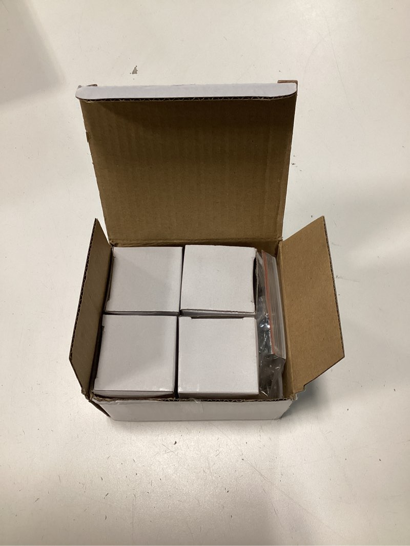 Condition photo showing New/Like New for coolnews 4 Pack Crystal Cabinet Knobs, Crystal Drawer Knobs, Glass Knobs for Cabinets, Square Cabinet Knobs for Kitchen Cupboard 1-3/8 Inch, Polished Chrome Clear Crystal+Polished Chrome Base 4