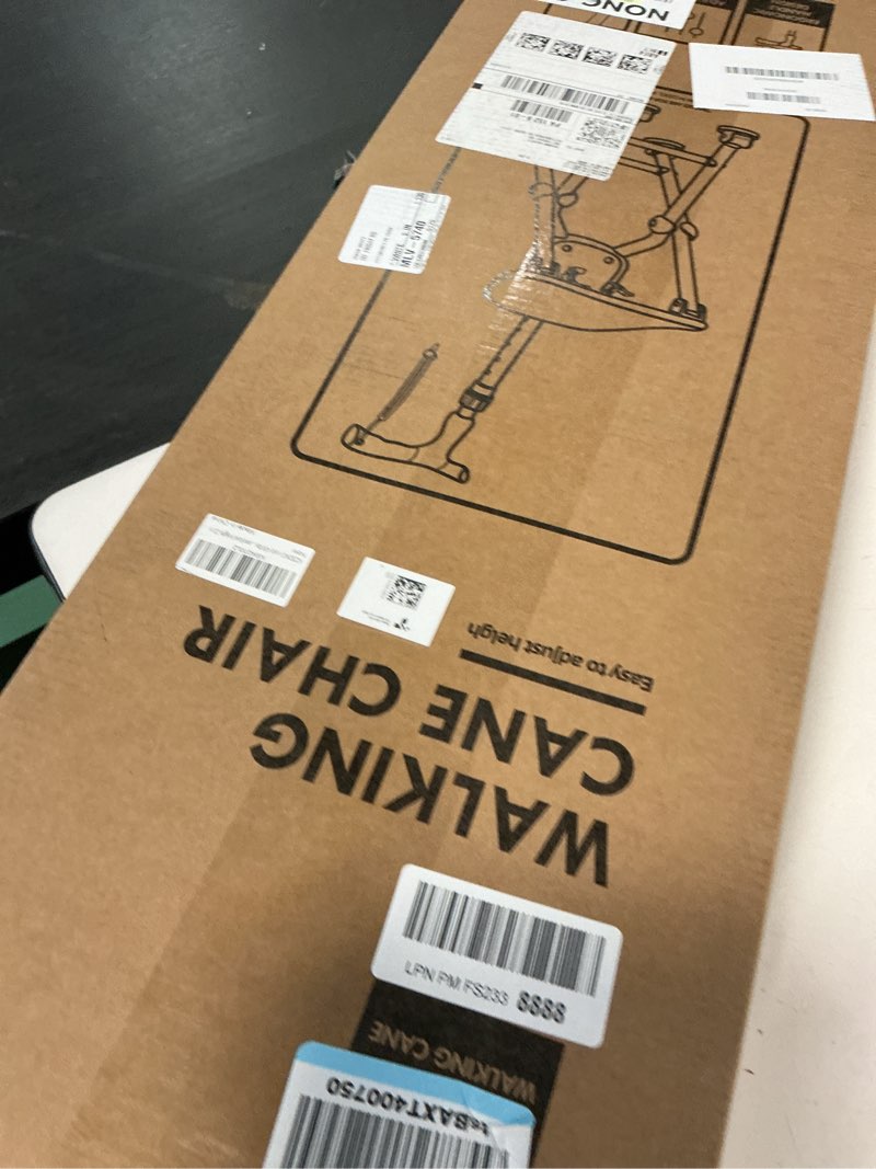 Condition photo showing Good Condition for hzzedng-hold 400 lbs folding canes with seat, allows durability while walking and convenience for sitting, aluminum portable anti-slip cane seat, height-adjustable walking cane black l?seat height 21.65"?