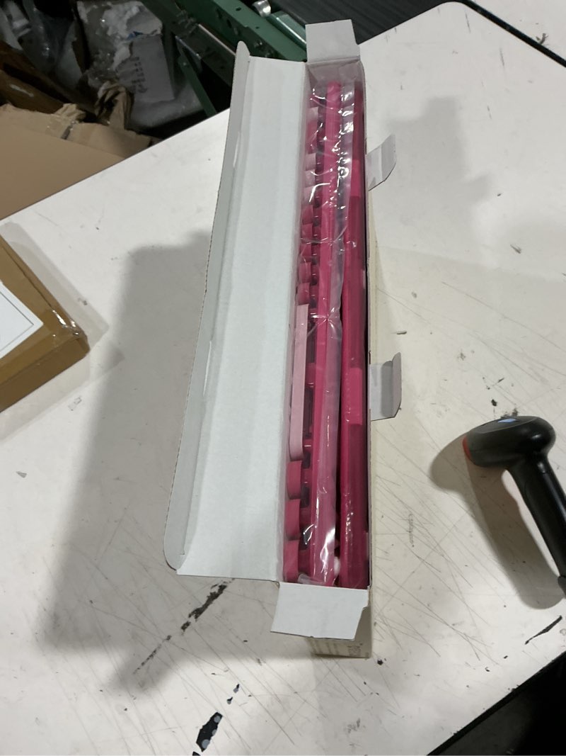 Condition photo showing New/Like New for wireless keyboard and mouse combo, cute hot pink full-size retro typewriter keyboard with round keycaps, magnetic wrist rest, tilt legs, 2.4ghz cordless for mac, windows pc, laptop, sablute ck23