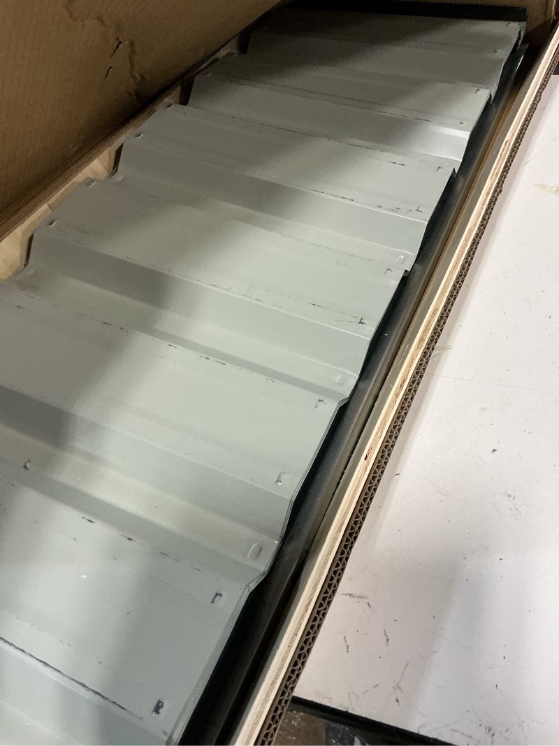 Condition photo showing Good Condition for king bird raised garden bed 68" x 36" x 12" (2 packs) galvanized steel metal outdoor planter kit box for vegetables, flowers, fruits, and herbs, dark grey 68"x36"x12" dark grey