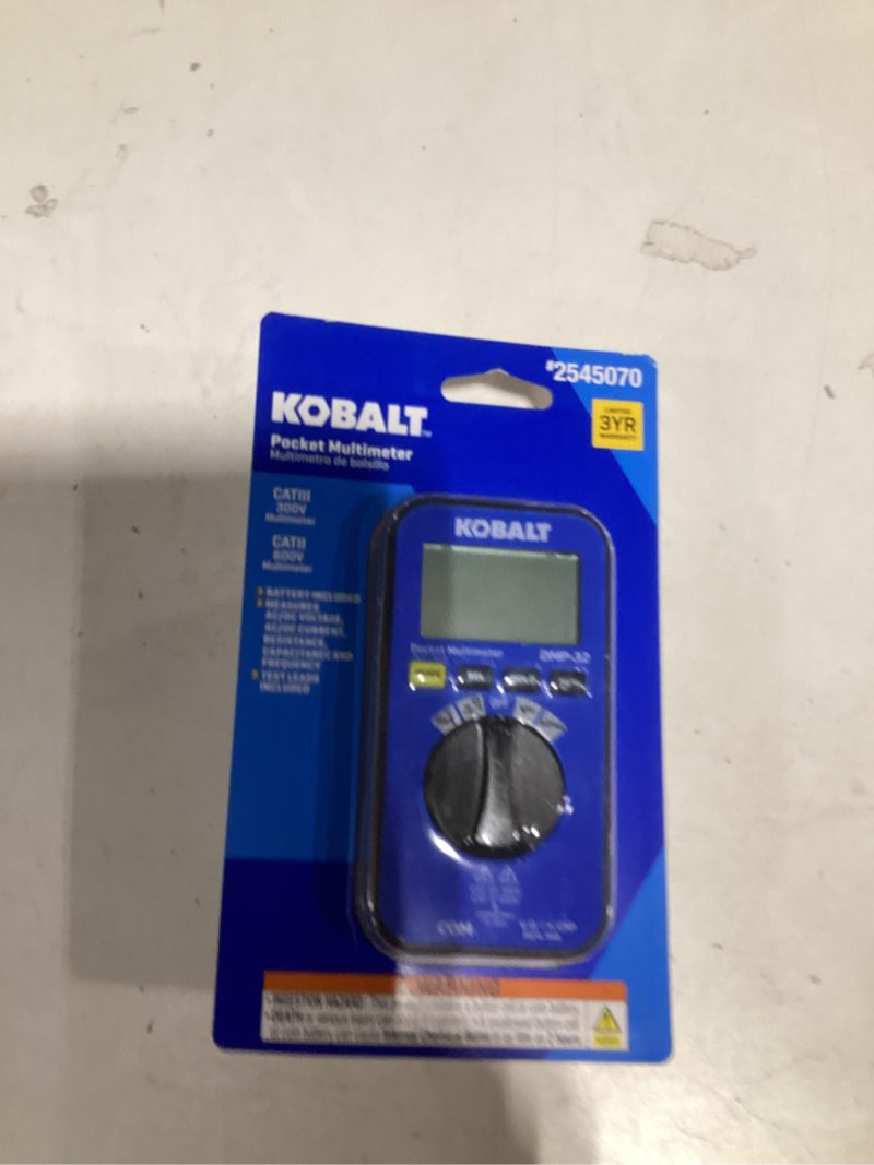 Condition photo showing New/Like New for 100+ bought last week Kobalt Digital Display Multimeter 0.2 Amp 600V -Volt