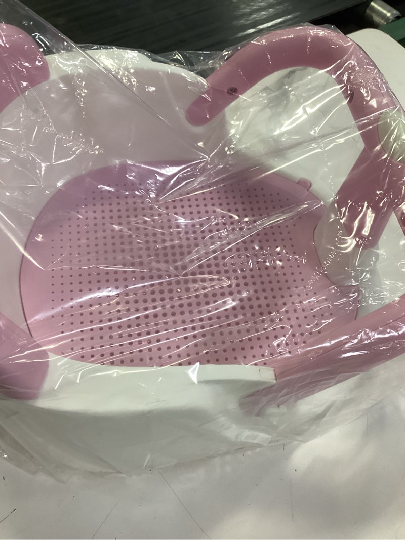 Condition photo showing New/Like New for baby bath seat for babies 6 months & up sitting up, non-slip baby bath chair with suction cup, safe and comfortable portable infant bath seat for bathroom, bathtub tub, easy to clean (pink)