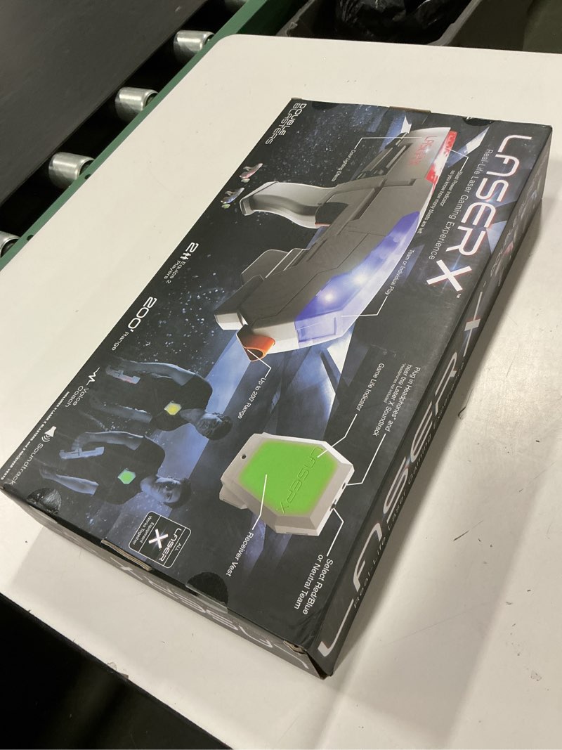 Condition photo showing New/Like New for LASER X The Original Two Player Laser Tag Gaming Set, Blasters & Vest Sensors, Ages 6+