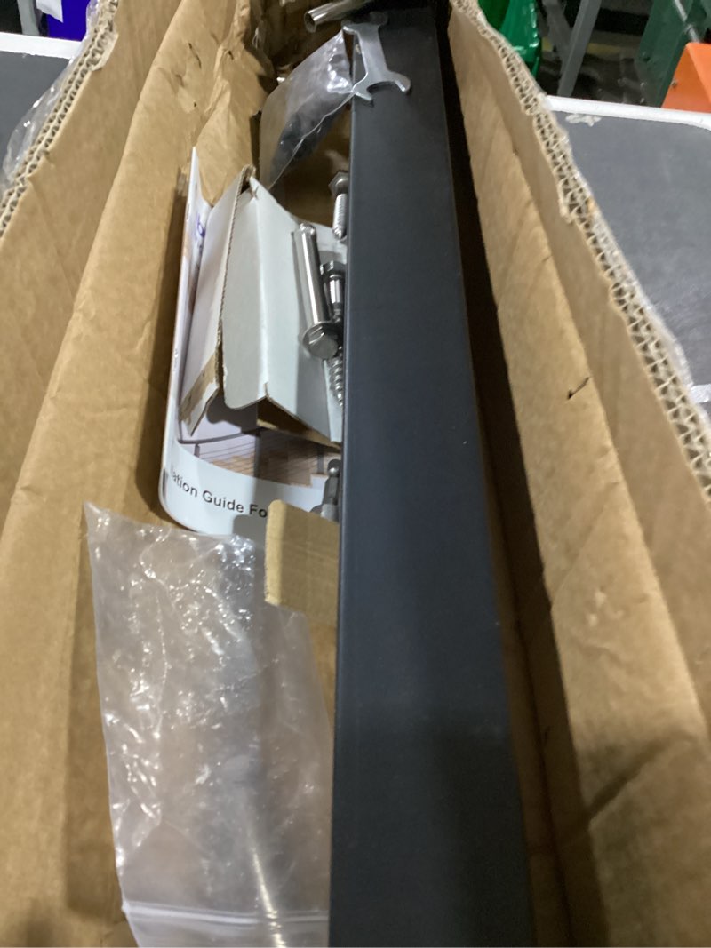 Condition photo showing New/Like New for cke 36" level drilled cable railing post, black cable railing post (post 35"x2"x2") for deck railing, stainless steel flat top surface level line post with cable grommets for indoor outdoor, lp02 36" level post
