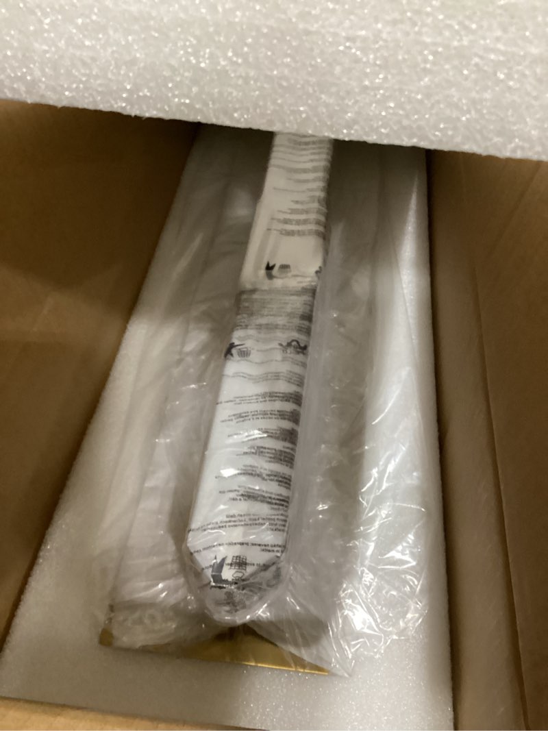 Condition photo showing Good Condition for WOSHITU LED Wall Sconce Light: 19 Inch Gold Modern Sconces Wall Lighting 3000K Dimmable Crystal Wall Lamps Indoor Bathroom Sconce Wall Mount Light Fixtures for Living Room/Bedroom/Hallway Gold-Hardwired 19 Inch