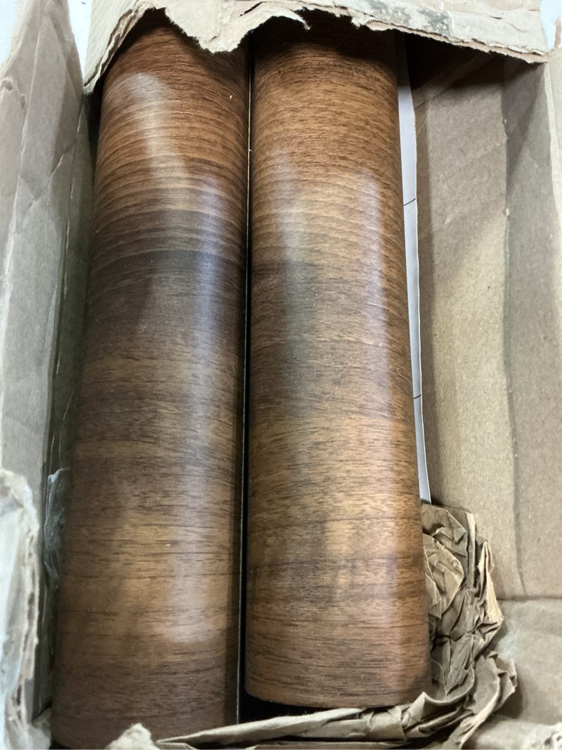 Condition photo showing Good Condition for large walnut wood contact paper peel and stick wood grain wallpaper removable self-adhesive wooden look vinyl decor wallpaper thick bubble-free design for furniture diy wall covers 31x354 inch 31" x 354"