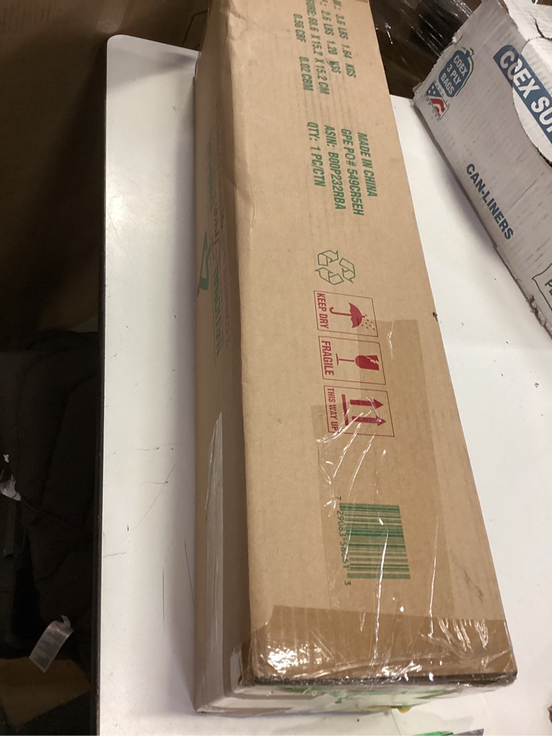 Condition photo showing New/Like New for National Tree Company 6 ft Pre-Lit Glittery Bristle Artificial Christmas Garland, Christmas Decoration with Pinecones, 50 Clear LED Lights, 138 Tips, Timer, Green