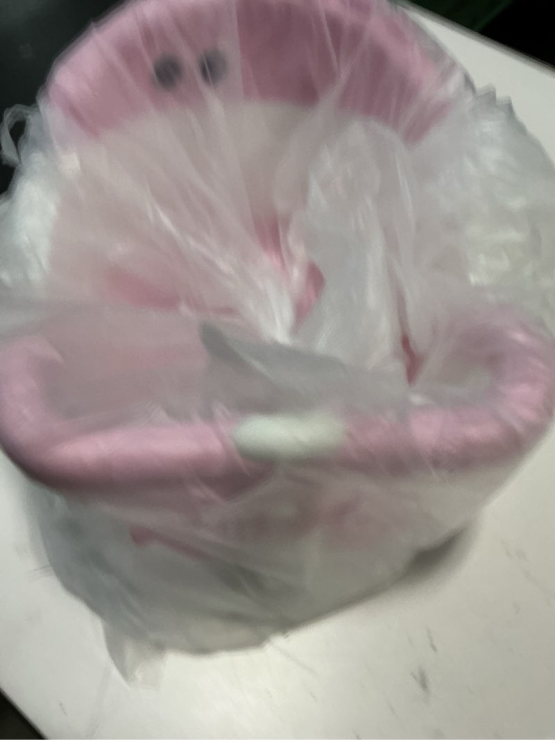 Condition photo showing New/Like New for baby bath seat for babies 6 months & up sitting up, non-slip baby bath chair with suction cup, safe and comfortable portable infant bath seat for bathroom, bathtub tub, easy to clean (pink)