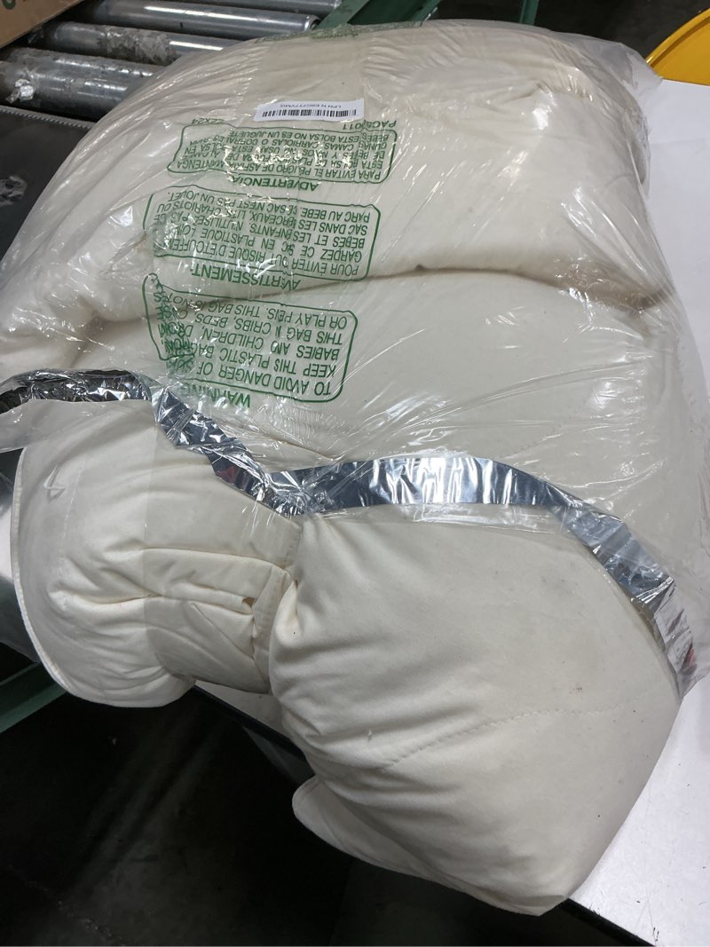 Condition photo showing As Is for three geese white goose feather down pillows standard size, cotton pillows set of 2-100% cotton, medium firm,soft support standard(pack of 2) standard-white
