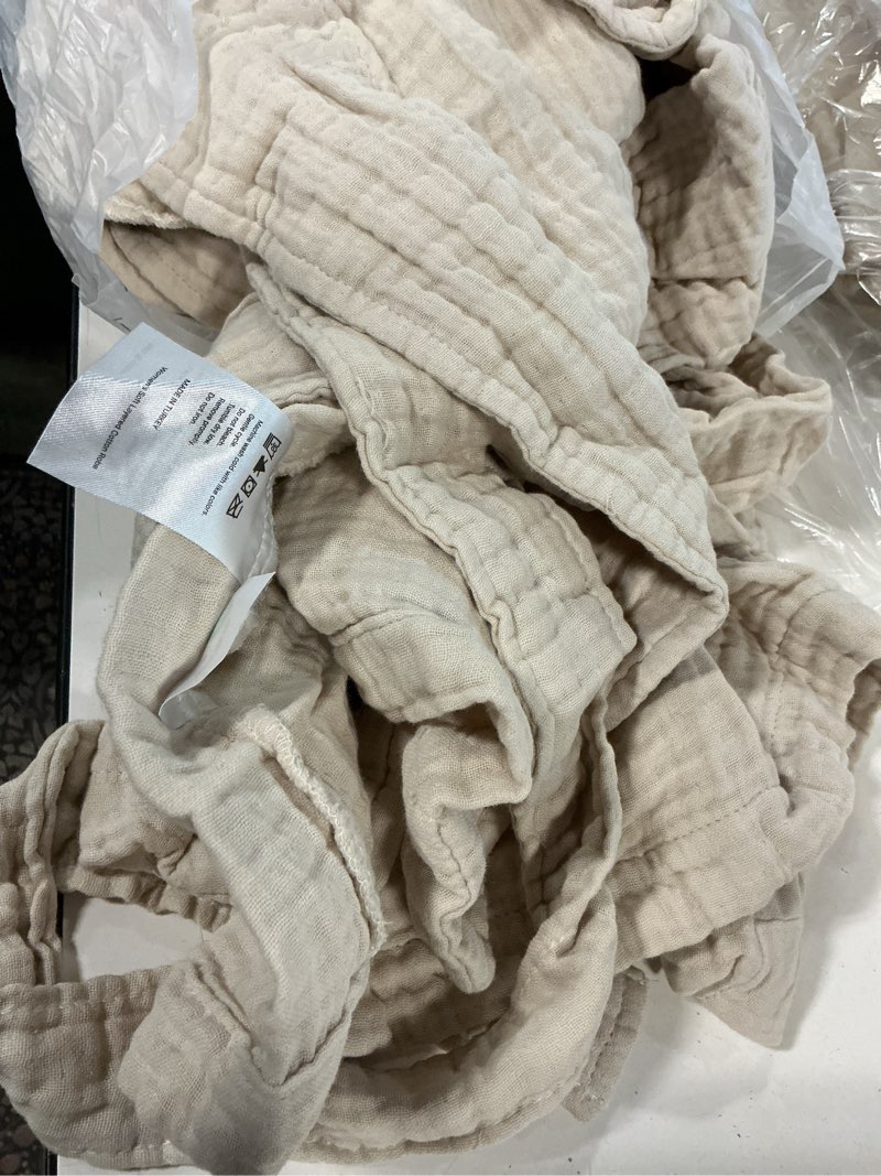 Condition photo showing As Is for quince soft layered turkish cotton robe, m, birch