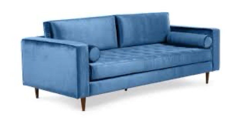 (Incomplete) Sofia Sofa Bed 3 Seater – Scandinavian Design, Velvet Upholstery & Convertible Comfort