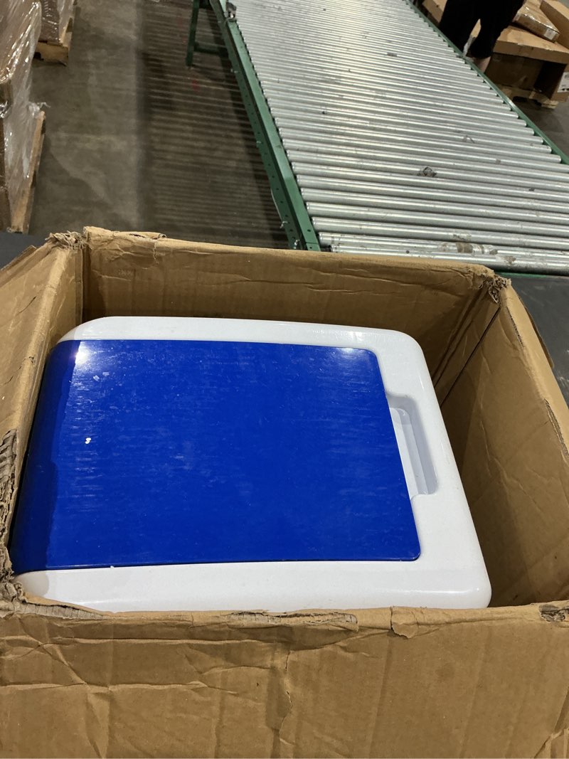 Condition photo showing As Is for vivohome electric ice crusher shaver snow cone maker machine 265lbs/hr for home and commercial use blue