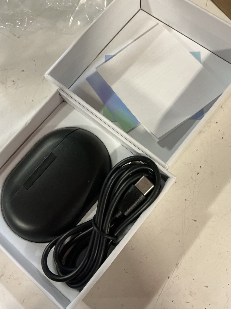 Condition photo showing New/Like New for charging case replacement for beats studio buds - earbuds charger case with bluetooth pairing sync button, 660mah battery (earbuds not included) beats studio buds black