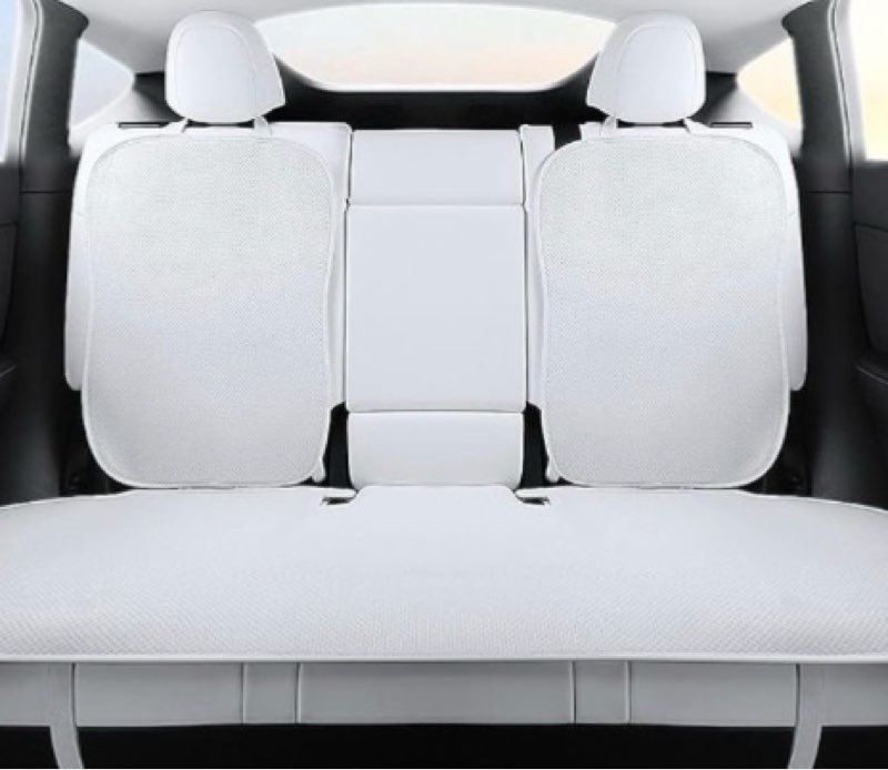 rear car seat covers for tesla model y juniper 2025 2020-2024 breathable interior seat cushion protector all season protection (without logo)