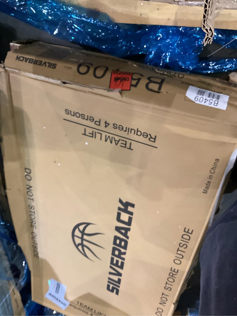 Condition photo showing As Is for Silverback In-Ground Basketball Hoops, Adjustable Height Tempered Glass Backboard and Pro-Style Flex Rim. - Multiple Styles Available